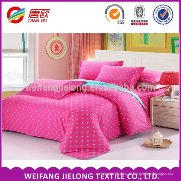 Tecido de cama de algodão princesa rosa com alta qualidade